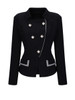 Lapel Formal Contrast Trim Blazer