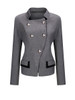 Lapel Formal Contrast Trim Blazer