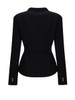 Lapel Formal Contrast Trim Blazer