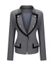 Lapel Formal Contrast Trim Blazer