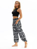 Floral Printed Elastic Waist Casual Pants