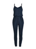 Casual Spaghetti Strap Drawstring Pocket Plain Slim-Leg Jumpsuit
