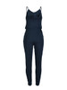 Casual Spaghetti Strap Drawstring Pocket Plain Slim-Leg Jumpsuit