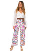 Pretty Floral Wide Leg Bottom Casual Pants