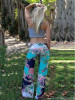 Pretty Floral Wide Leg Bottom Casual Pants