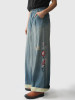 Loose Denim Blue Wide Leg Jean Pants