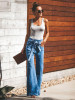 Fashion Blue Bell-bottoms Jean Pants Bottoms
