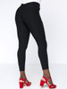Casual Solid Slim-Leg Pocket Plus Size Pant In Black