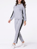 Casual Color Block Hoodie And Straight Mid-Rise Pant