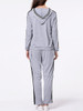 Casual Color Block Hoodie And Straight Mid-Rise Pant