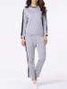 Casual Color Block Hoodie And Straight Mid-Rise Pant