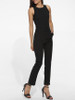 Casual Pockets Dacron Plain Jumpsuits