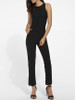 Casual Pockets Dacron Plain Jumpsuits