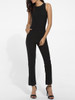 Casual Pockets Dacron Plain Jumpsuits
