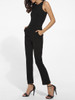 Casual Pockets Dacron Plain Jumpsuits