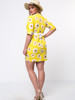 Casual Daisy Printed Half Sleeve Plus Size Bodycon Dress