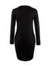 Casual Basic Round Neck Plain Plus Size Bodycon Dress