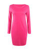 Casual Basic Round Neck Plain Plus Size Bodycon Dress