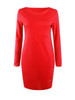 Casual Basic Round Neck Plain Plus Size Bodycon Dress