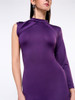 Casual Unique Ruched Plain Plus Size Bodycon Dress With One Sleeve