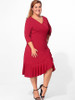 Casual V Neck Flounce Bowknot Plain Plus Size Bodycon Dress Casual V Neck Flounce Bowknot Plain Plus Size Bodycon Dress