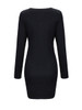 Casual Pleated Round Neck Color Block Plus Size Bodycon Dress