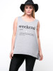 Casual Stylish Letters Printed Side-Vented Loose Plus Size T-Shirt