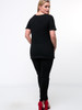 Casual Trendy Letters Round Neck Cuffed Sleeve Plus Size T-Shirt