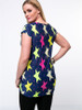 Casual Color Block Star Round Neck Plus Size T-Shirt