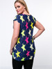Casual Color Block Star Round Neck Plus Size T-Shirt