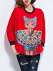 Casual Unique Cartoon Batwing Sleeve Plus Size T-Shirt