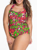Casual Classical Leopard Halter Plus Size One Piece