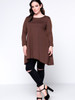 Casual Basic Round Neck Plain Plus Size T-Shirt