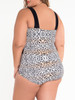 Casual Patchwork Color Block Leopard Plus Size One Piece