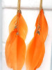 Beautiful Fashion Bohemia Feather Shape Style Alloy Earrings