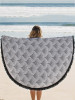 Popular Bohemia Black Tassels Round Beach Mat Yoga Mat
