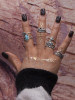 9PCS Turquoise Vintage Rings Accessories 9PCS Turquoise Vintage Rings Accessories