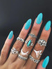 9PCS Turquoise Vintage Rings Accessories 9PCS Turquoise Vintage Rings Accessories