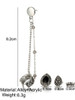 4 PCS Vintage Chain Tassels Crown&Water Drop Pattern Earrings