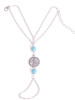 Bohemia Turquoise Flower Disk With Ring Bracelet Accessories