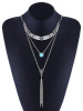 Bohemia Multilayer Turquoise Tassels Necklaces Accessories