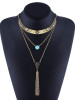 Bohemia Multilayer Turquoise Tassels Necklaces Accessories