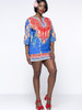 Casual Fantastic Mini Plus Size Shift Dress In Tribal Printed