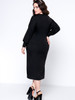 Casual Brief Designed Crew Neck Batwing Sleeve Plus Size Shift Dress