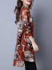Casual Round Neck Pocket Abstract Print High-Low Plus Size Shift Dress