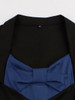 Casual Courtly Bowknot Color Block Plus Size Flared Dress