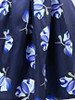 Casual Inverted Pleat Printed Flared Midi Skirt