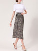 Casual Fascinating Bowknot Printed Flared Maxi Skirt