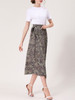 Casual Fascinating Bowknot Printed Flared Maxi Skirt