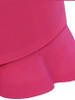 Casual Flounce-Hem Plain A-Line Mini Skirt